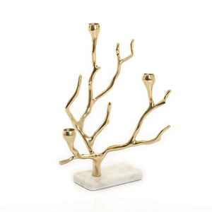 Candelabros de metal de aluminio de calidad estándar con candelabro de metal fundido con acabado dorado con 3 velas al precio más bajo - Product Image 5