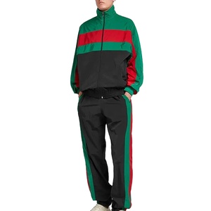 Meilleure vente de survêtement coupe-vent pour homme en polyester imperméable de haute qualité coupe ample avec fermeture à la taille élastique pour l'automne - Product Image 1