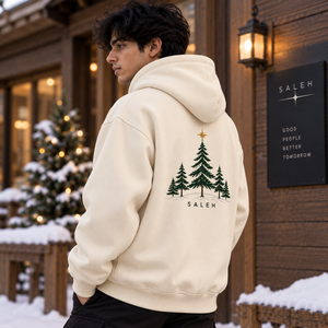 Christmas Hoodie Men's Vintage Graphic Fleece Oversized Holiday Sweatshirt Winter Streetwear Wholesale - Product Image 3