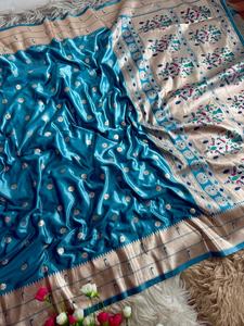 Magnifique aspect brillant Satin Paithani soie Saree femme mode en gros fabricant d'usine au prix de gros - Product Image 3