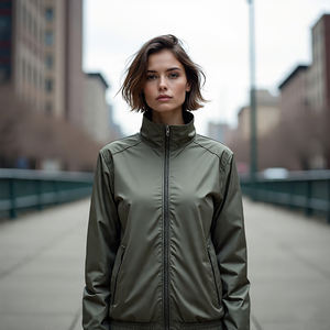 แจ็คเก็ตบอมเบอร์แบบมีซิปสำหรับผู้หญิงแจ็คเก็ตบอมเบอร์เสื้อแจ็คเก็ตแบบมีซิปสำหรับ MA1บินได้ - Product Image 4