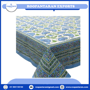 Mantel de algodón 100% hecho a mano último diseño exquisita cubierta de purpurina con diseños impresos de bloques a la venta - Product Image 2