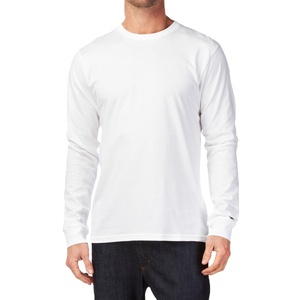 T-shirt Homme Manches Longues Décontracté Couleur Unie 100% Coton 180 GSM OEM Prix Bas Haute Qualité Personnalisable sur le Devant Vente en Gros - Product Image 5