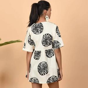 Indian Handmade Cotton Summer <b>Dress</b> for <b>Girls</b> Stylish Floral Print Short Birthday Party Wear ODM Supply - Product Image 2