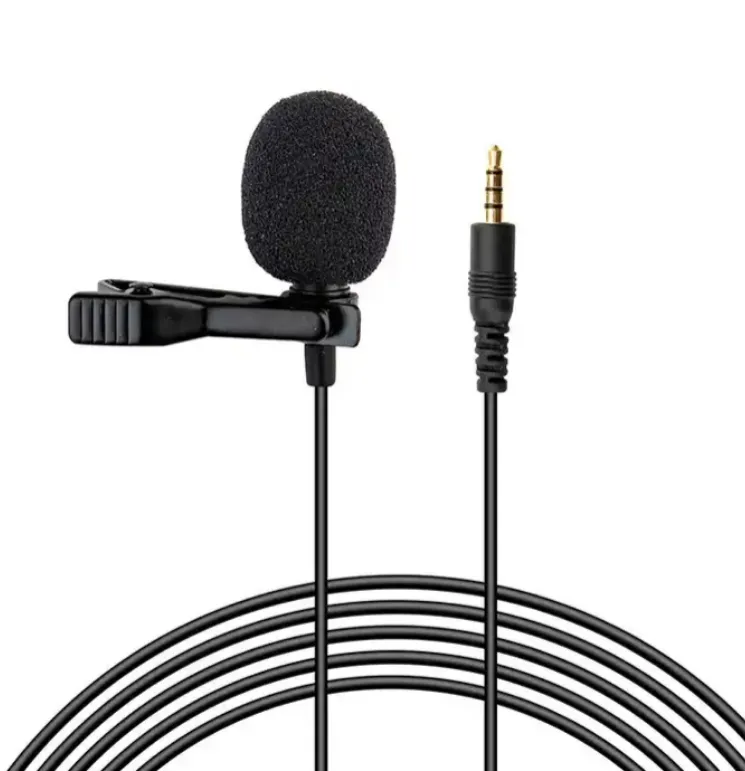 Wired 3.5MM Lavalier Lapel Mic para android Clipe Profissional para telefone e laptop mini microfone