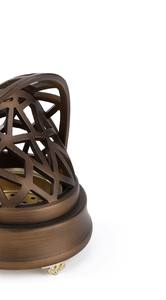 Brûleur d'encens Bakhoor en métal moulé moderne avec plateau à charbon amovible Décoration d'intérieur arabe du Moyen-Orient Porte-encens Cadeau - Product Image 6