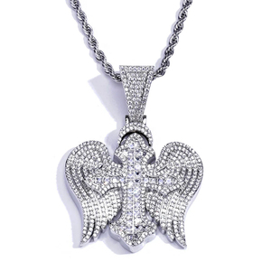 จี้บาแกตต์ประดับเพชรโมอิสซาไนต์ ชุบทอง พร้อมสร้อยเชือก ดีไซน์ใหม่ เครื่องประดับแฟชั่น สไตล์คลาสสิก เรียบง่าย ราคาขายส่ง สำหรับผู้หญิง - Product Image 5