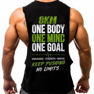 Custom <b>Men</b> Functional Fitness Gym Indoor Marathon Tank Top Fitness Race Cross 8km Training Challenge Workout <b>Singlet</b> - Product Image 2