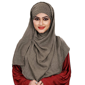 Vente de gros Hijab en jersey de coton extensible pour femmes musulmanes sous les écharpes respirant bon marché personnalisation - Product Image 6