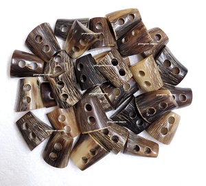 Botón de palanca de cuerno de búfalo real genuino, cierre de cuerno natural hecho a mano para abrigos, chaquetas, prendas de punto y artesanías de cuero - Product Image 4