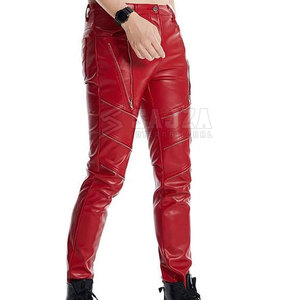 Dernière conception de pantalons en cuir pour hommes Service OEM Pantalons en cuir pour hommes Pantalons en cuir confortables pour hommes - Product Image 5