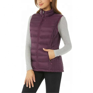 Nuevo Chaleco Acolchado para Mujer, con Cierre, Cuello Alto, Sin Mangas, Ligero, Corto, Acolchado, de Algodón - Product Image 3