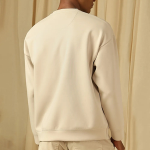 Sweat-shirt à col rond personnalisé 100% coton Sweat-shirt à col rond surdimensionné en molleton français Sweat-shirt uni Streetwear Sweat-shirt à col rond de luxe - Product Image 2