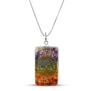 Colgante de energía de orgonita con logotipo de árbol de la vida, cristal colgante de 7 Chakras, orgón, Gema - Product Image 1