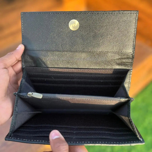 กระเป๋าสตางค์หนังวัวแท้ลายดอกไม้สไตล์ตะวันตกสำหรับผู้หญิงกระเป๋าคลัทช์ใส่บัตรเครดิต - Product Image 5