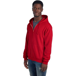 Relaxed zipper hoodie minimalist design solid tone thick knit interior gentle comfort for sale - Product Image 2