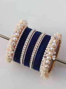 Casual Vintage Wedding Wear Women's Artificial Chudiyan Sets Unique Designs Plain Color Pearl Embroidered Bangles Churiyan Sets - Product Image 2