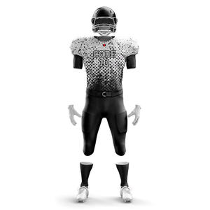 Conjunto de camisetas de fútbol americano de manga corta para jóvenes con logotipo personalizado 100% poliéster transpirable de talla grande tasas de fábrica transpirables - Product Image 2