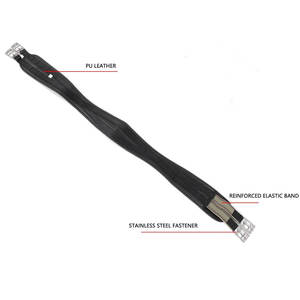 Nouvelle Conception Sangle de Selle de Dressage Réutilisable en Cuir Noir 60 CM Équipement Équestre Premium pour Chevaux de Grande Taille - Product Image 3