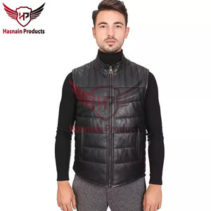 Chaleco de cuero acolchado personalizable de primera calidad para hombre, transpirable, informal, vintage, elegante, OEM, venta al por mayor de fábrica, color personalizado - Product Image 6