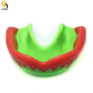 Protège-dents de sport en caoutchouc moulable/polyester/lycra, logo personnalisé, couleur personnalisée, utilisation facile, équipement de protection pour le football, le basketball - Product Image 4
