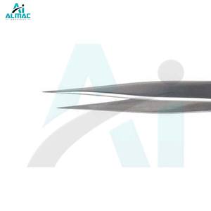 Pinzas de peluquero manuales de acero inoxidable ALMAC, puntas rectas afiladas multiusos para depilación precisa, detalles de recorte de cejas - Product Image 5