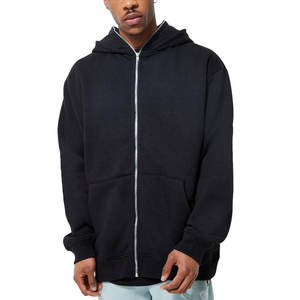 Sudadera con capucha teñida Lisa bordada para hombre, elegante chaqueta de lana de algodón, sudadera para ropa informal de otoño - Product Image 3