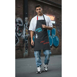 Delantal sin Mangas HAI de Algodón y Lino con Logotipo Bordado, Protector para Cocina, Cafetería y Servicio de Alimentos - Product Image 1