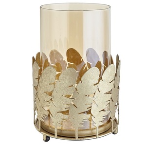 Porte-lampe T en métal et bois Mélange festif de design moderne et de charme rustique Décoration de Noël parfaite pour la maison et le bureau - Product Image 3