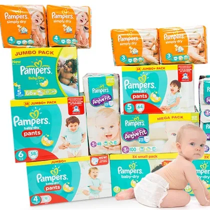 Pampers Premium Best Level 1 Unisex Nappy Size L for 9-14kg Sensitive Skin Babies Children Unisex