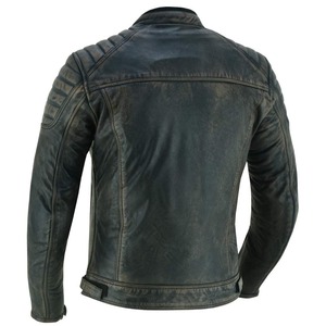 Veste de luxe en cuir véritable avec poche de style fermeture à glissière sur le devant Veste classique avec fermeture à glissière Durable Doux et élégant - Product Image 3