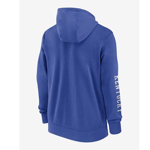 Kentucky Wildcats <b>Royal</b> <b>Blue</b> Hoodie Winter Lined with Team Logo and Stripes Official Fan Gear Embroidered Design - Product Image 3