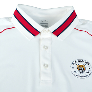 เสื้อโปโลทรงโอเวอร์ไซส์สำหรับผู้ชายพิมพ์ลายโลโก้ผ้าถักออกแบบได้ตามต้องการ - Product Image 4