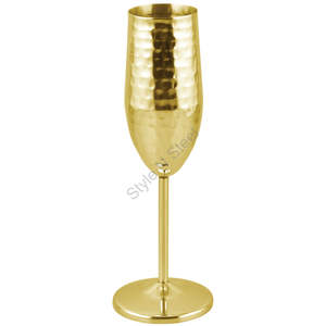 Acero inoxidable martillado para copa de vino de champán Material de metal duradero - Product Image 2