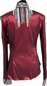 Tela de tafetán elástica hecha a mano Cowgirl Western Show Shirt - Product Image 4