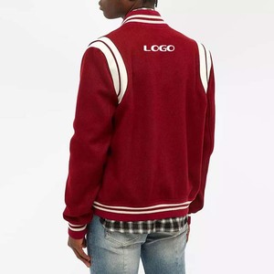 Veste de baseball pour hommes Letterman Button Down Varsity Jackets à vendre Logo personnalisé OEM avec manches en cuir et broderie Design College - Product Image 4