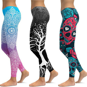 Leggings de yoga pour femmes, imprimés à carreaux, taille mi-haute, longueur intégrale, en Spandex/Nylon, couleurs et logo personnalisables, séchage rapide, respirants - Product Image 1