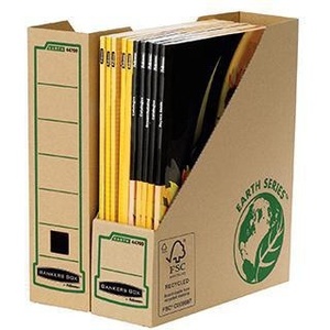 Bandeja Archivadora Vertical Bankers Box Serie Earth, 8.2 x 30.4 x 26.8 cm, Cartón Marrón 100% Reciclado, DIN A4, Ecológica - Product Image 1