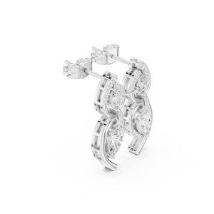 Accesorios colgantes Joyería Zirconia Fabricación de suministros Corazón Plata de ley Lujo Mujer Stud Pendiente - Product Image 3