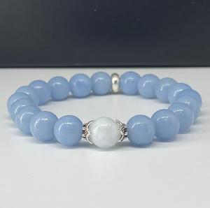 Cuentas de resina con espaciadores dorados Pulsera Joyería hecha a mano de lujo - Product Image 1