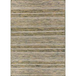 พรมทอแบบเรียบลายทาง Abrash ADWV-13058 ทำจากขนสัตว์และวิสโคส สำหรับใช้ในบ้าน - Product Image 1