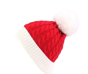 Luxury Shiny Rhinestone Cross Decoration Beanie Winter Daily Cuffed Ribbed Knit <b>Hat</b> - Product Image 6