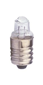 Lampada a goccia con lente E10 2.2V 0.55W (DH 12.355/2.2/0.25) - Product Image 1