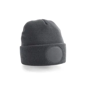 Personalized Circular Patch Beanie Promotional Circular Patch <b>Hats</b> & Caps - Product Image 4