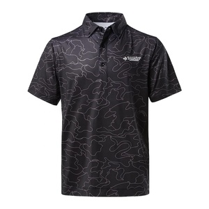 Polo de Golf entièrement imprimé avec un matériau de meilleure qualité. T-shirt de Golf respirant entièrement imprimé pour hommes - Product Image 1