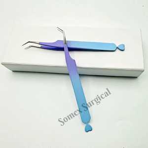 แหนบปลายแหลมคุณภาพสูงสำหรับต่อขนตา ทำจากสแตนเลส พร้อมกล่องเก็บหลายชิ้น - Product Image 3