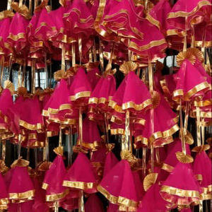 Handmade Gota Patti Hanging Bunches for Wedding <b>Decoration</b> Haldi <b>Mehndi</b> Decor Item Party Back Drop Mahndi Decor Tassel - Product Image 1