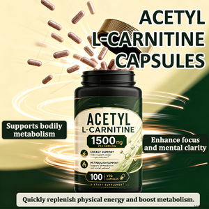Capsule Vegetariane di Acetil L-Carnitina 1500mg per Porzione, Supporto per Energia Cellulare e Metabolismo dei Grassi, 100 Capsule OEM - Product Image 3