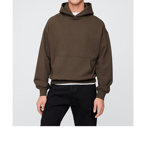 Venta al por mayor de algodón de peso pesado de los hombres con capucha de calidad de gran tamaño pulóver con Puff Impresión de lujo personalizado sudaderas con capucha - Product Image 1