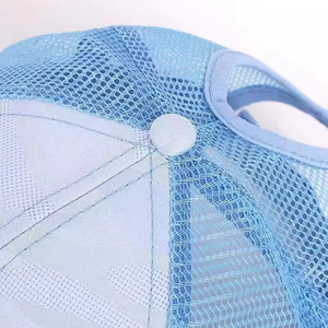 Casquettes de baseball unisexes personnalisées, respirantes et imperméables, à 6 panneaux, avec trou pour queue de cheval haute, visière incurvée et décoration en perles, très vendues - Product Image 2